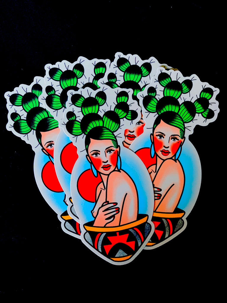 CACTUS BABE FRONT STICKER