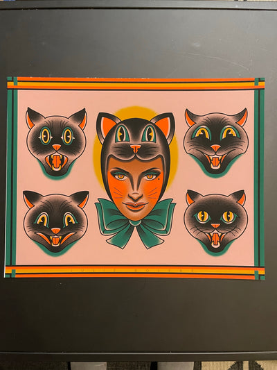 HALLOWEEN CATS print